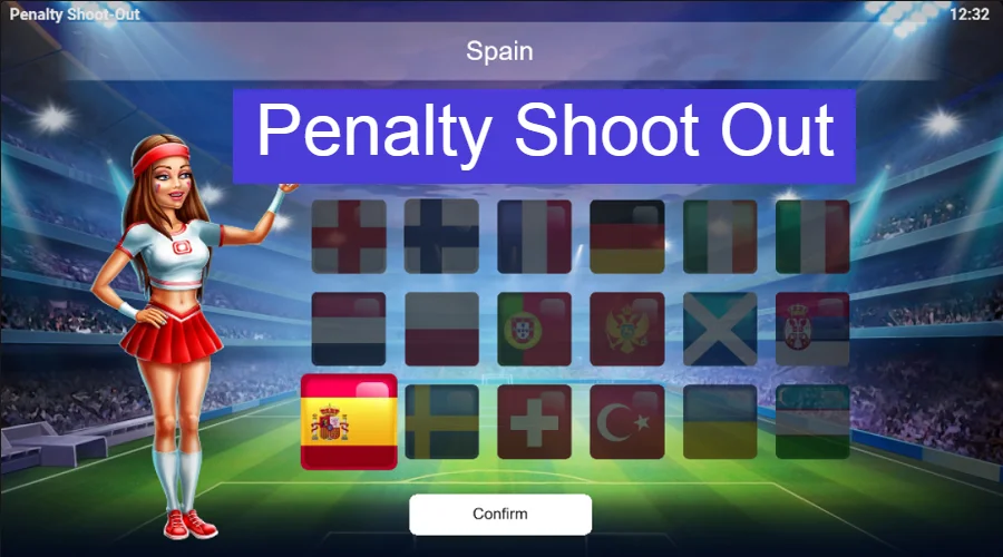 Penalty Shoot Out: selección de equipo